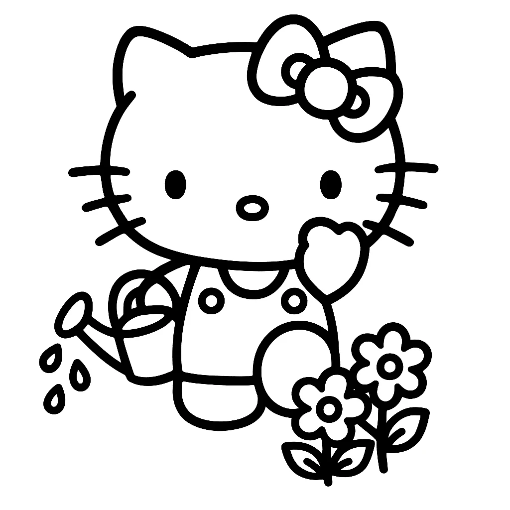 Desenhos da Hello Kitty para Imprimir e Colorir