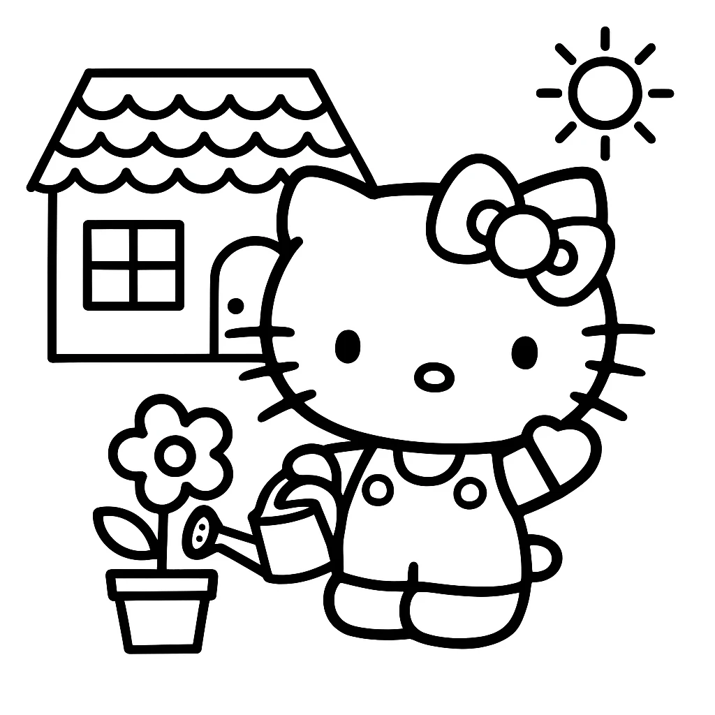 Desenhos da Hello Kitty para Imprimir e Colorir