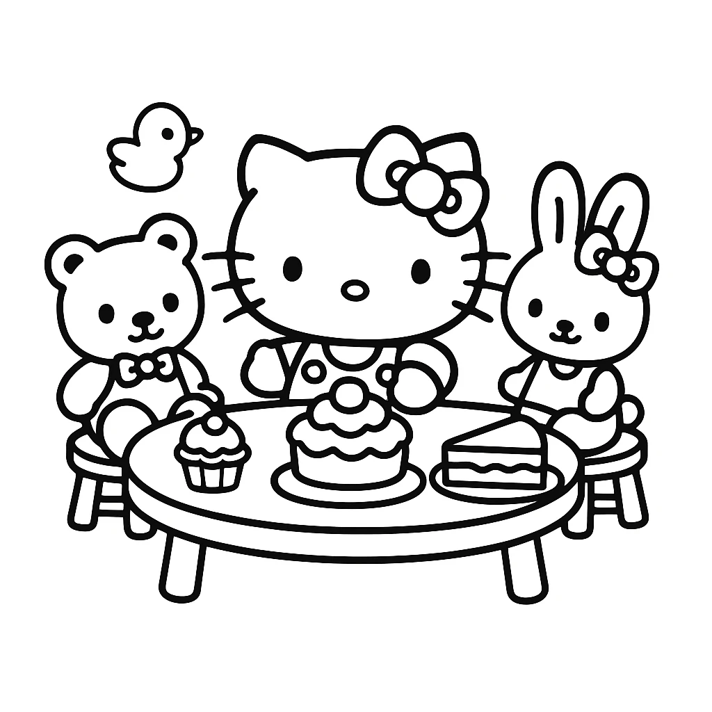 Desenhos da Hello Kitty para Imprimir e Colorir