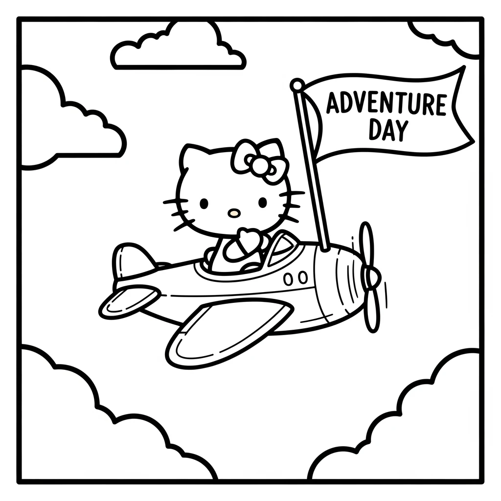 Desenhos da Hello Kitty para Imprimir e Colorir