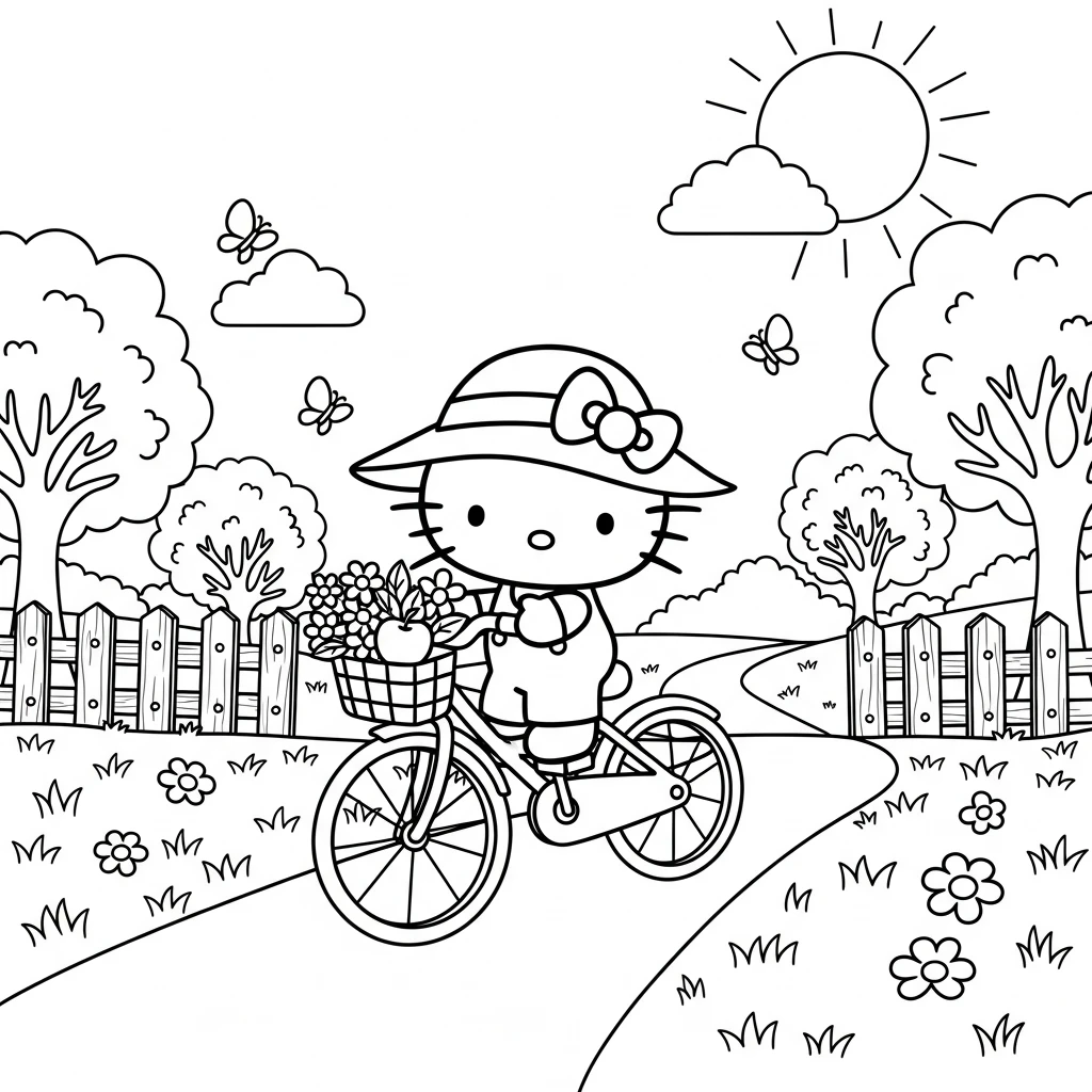 Desenhos da Hello Kitty para Imprimir e Colorir