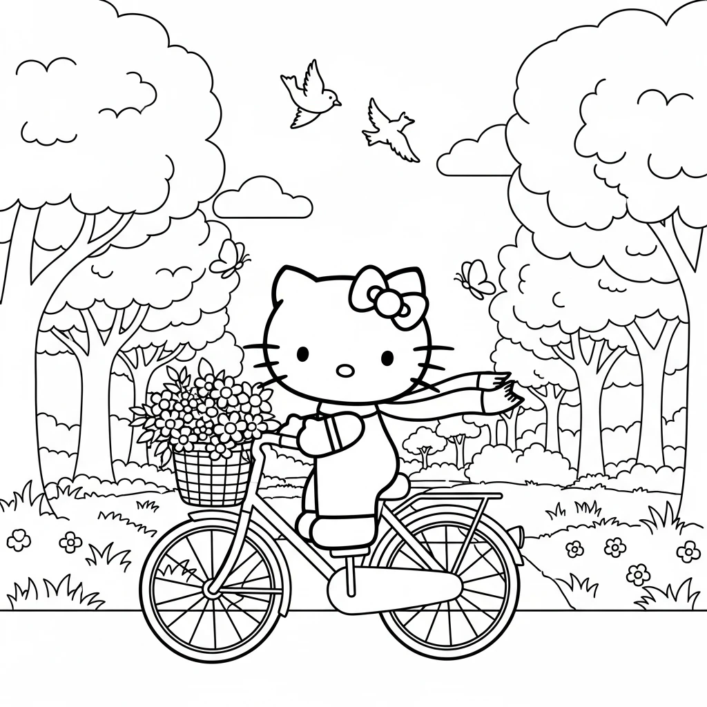 Desenhos da Hello Kitty para Imprimir e Colorir