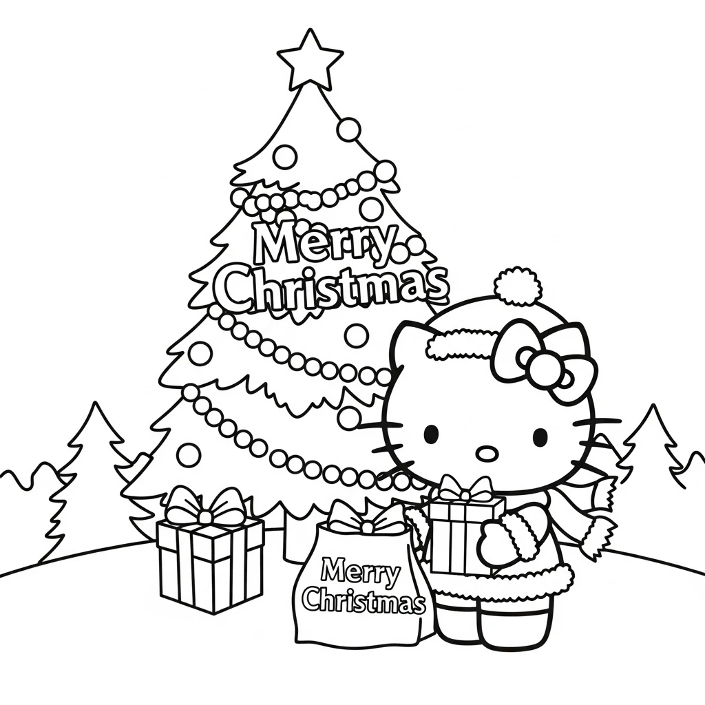 Desenhos da Hello Kitty para Imprimir e Colorir