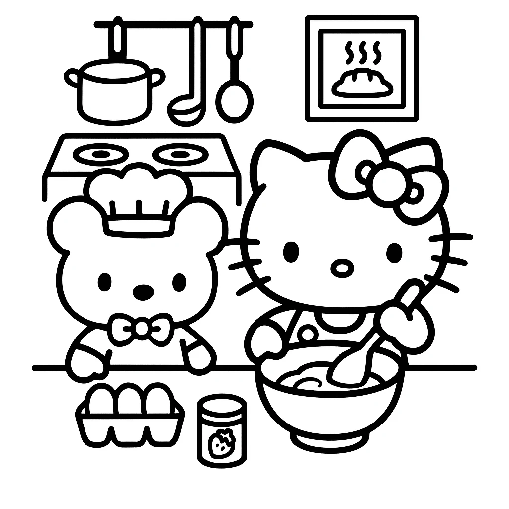 Desenhos da Hello Kitty para Imprimir e Colorir