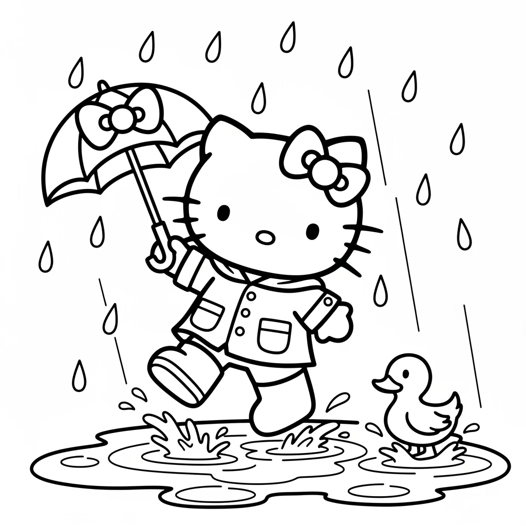 Desenhos da Hello Kitty para Imprimir e Colorir