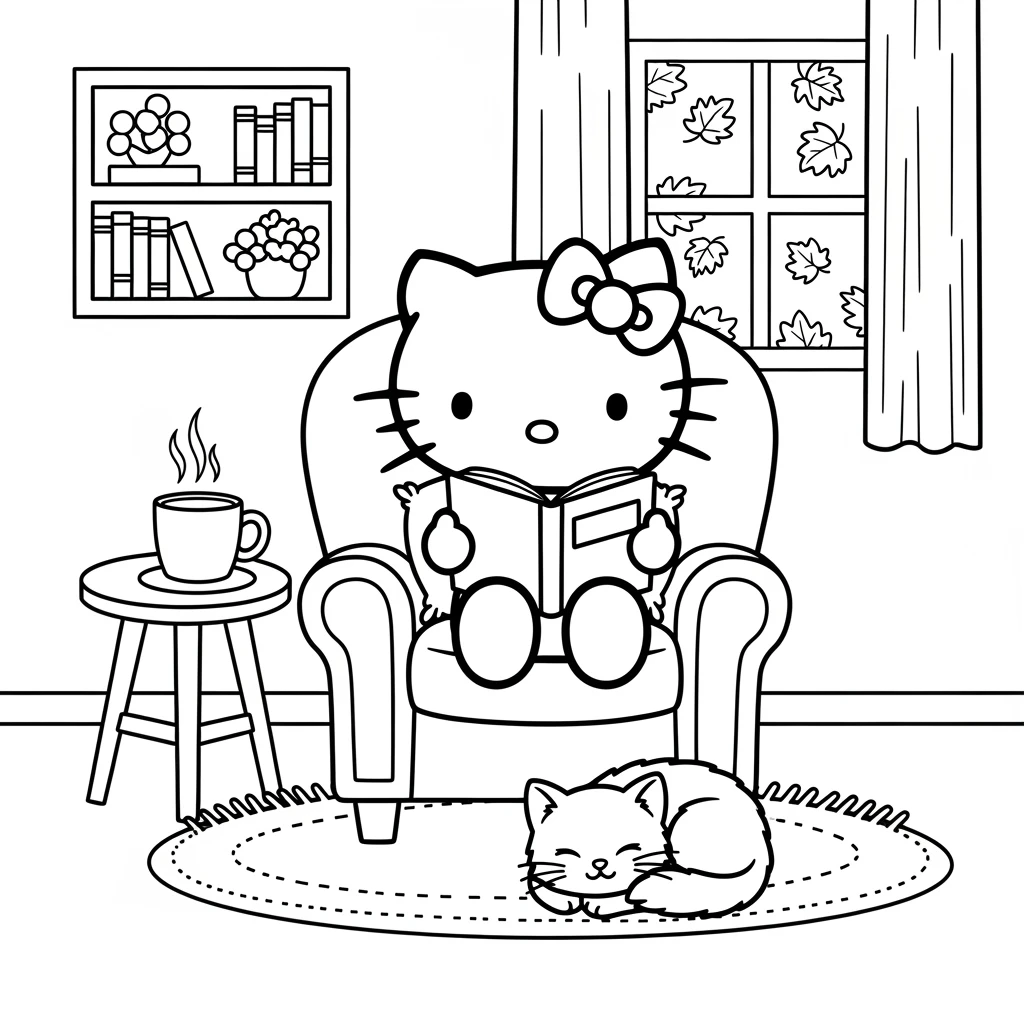 Desenhos da Hello Kitty para Imprimir e Colorir