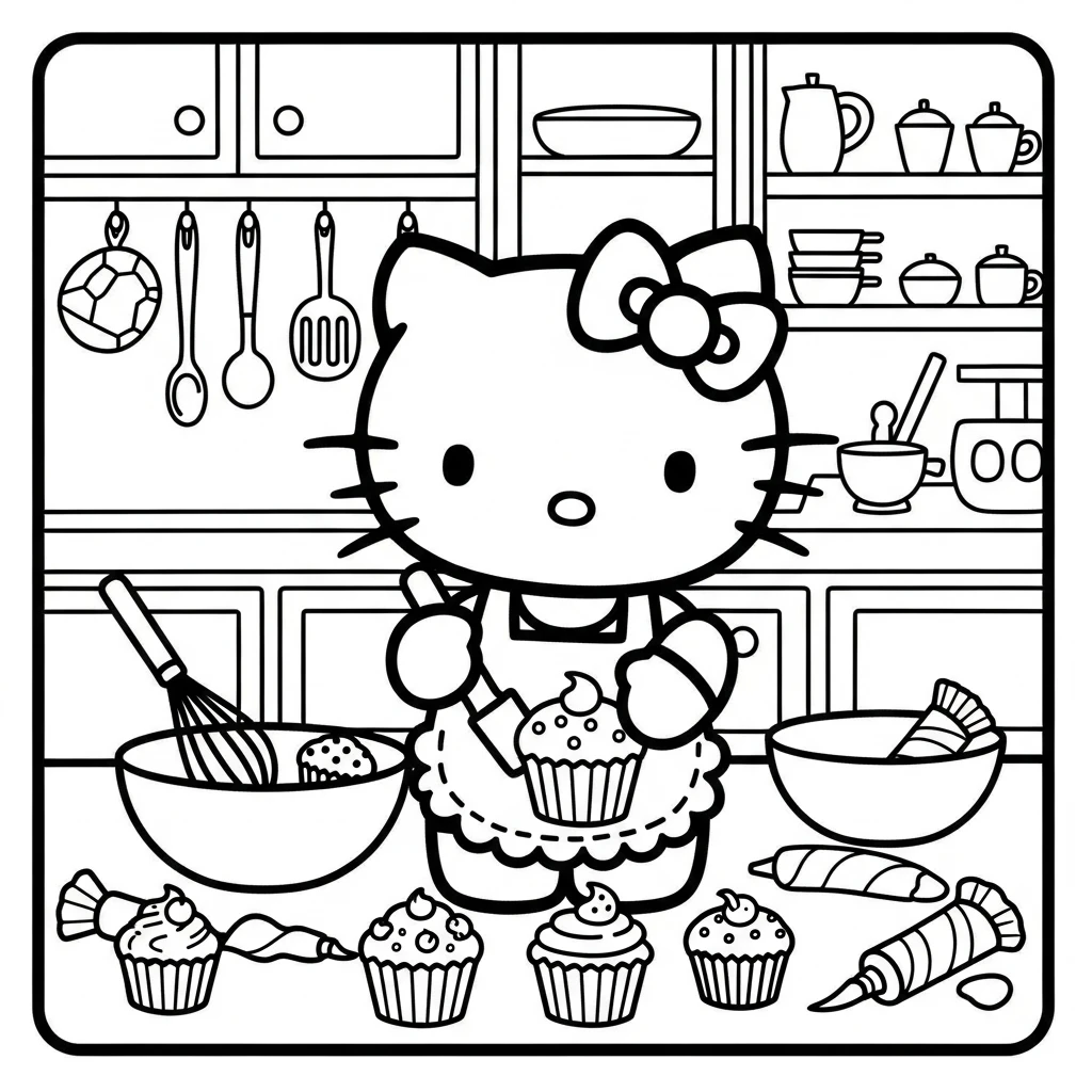 Desenhos da Hello Kitty para Imprimir e Colorir