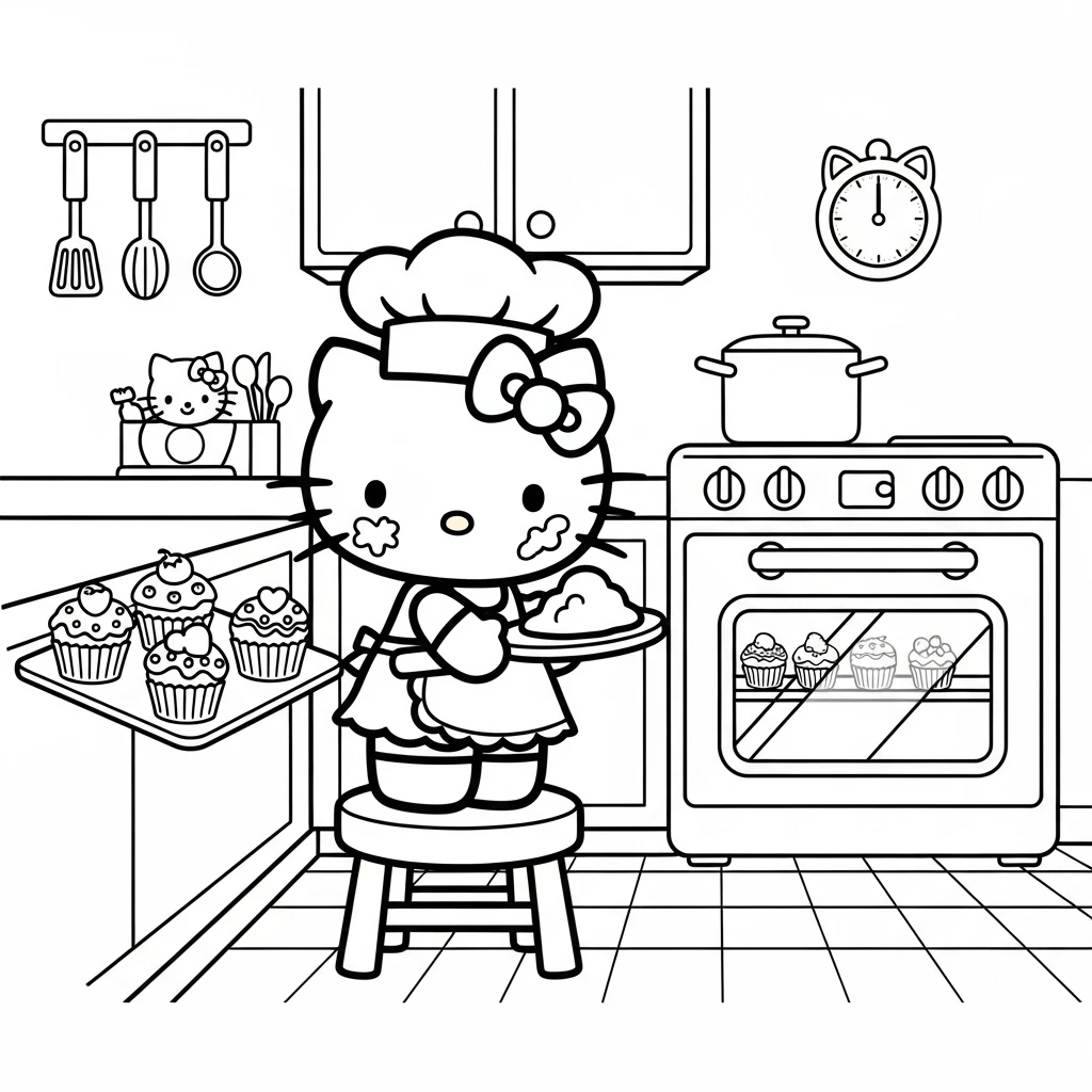Desenhos da Hello Kitty para Imprimir e Colorir