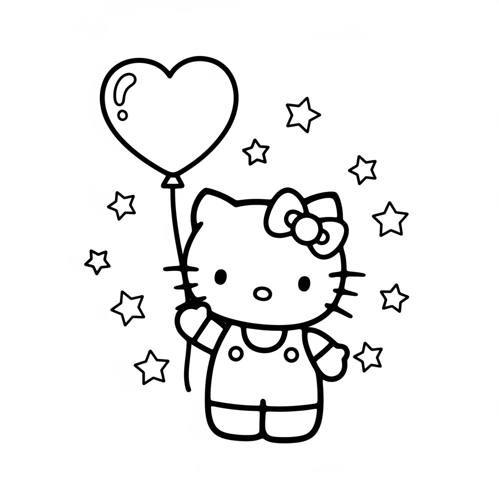 Desenhos da Hello Kitty para Imprimir e Colorir