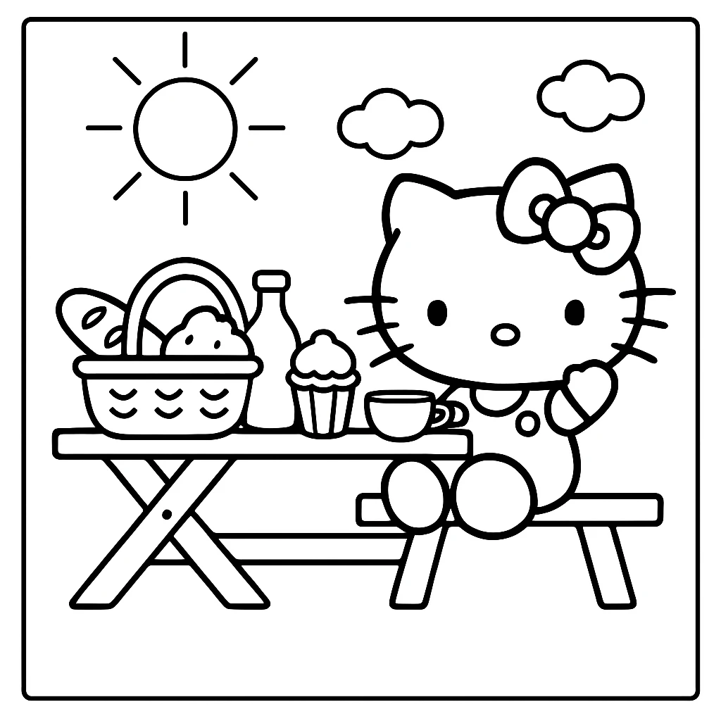 Desenhos da Hello Kitty para Imprimir e Colorir