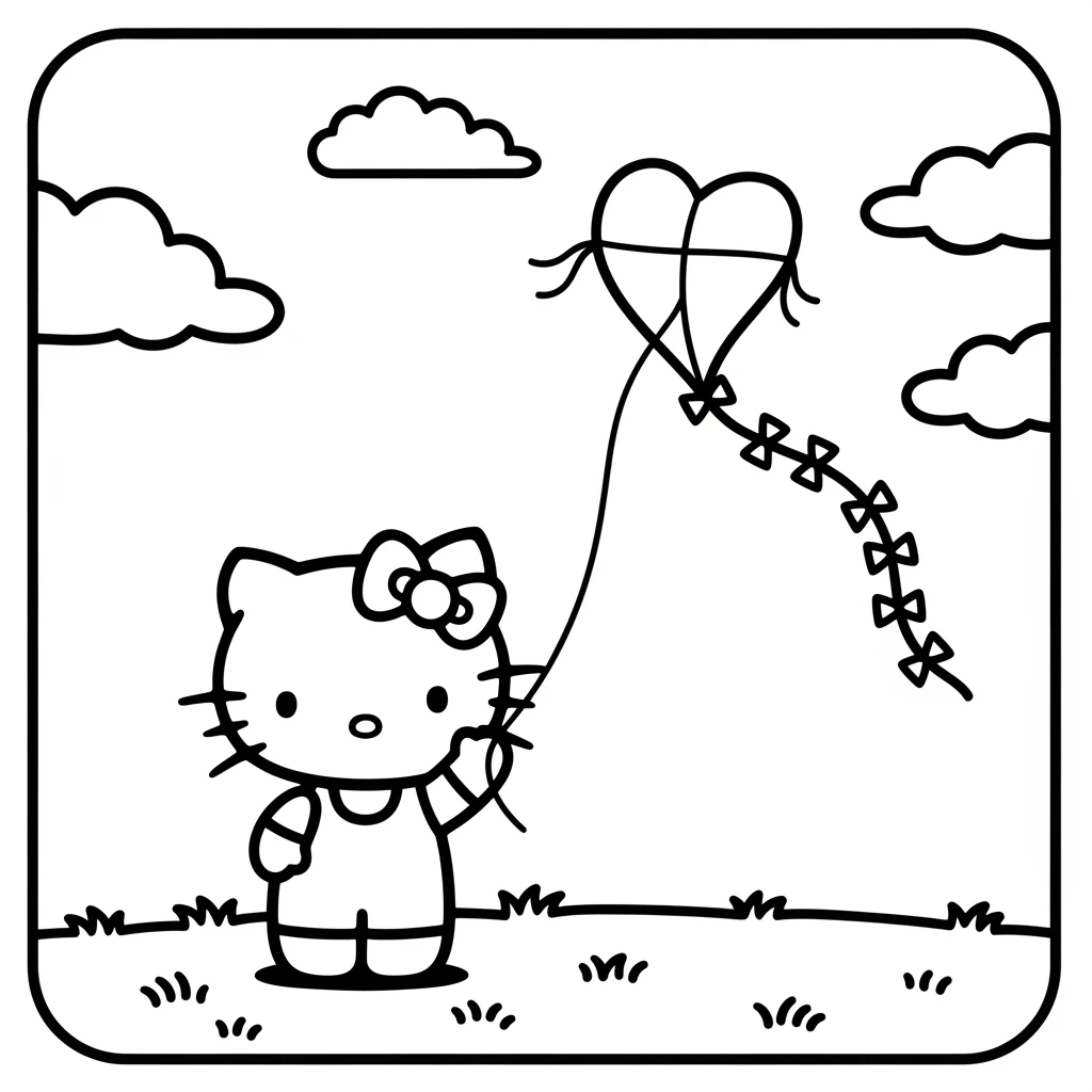 Desenhos da Hello Kitty para Imprimir e Colorir