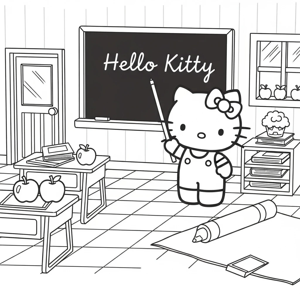 Desenhos da Hello Kitty para Imprimir e Colorir