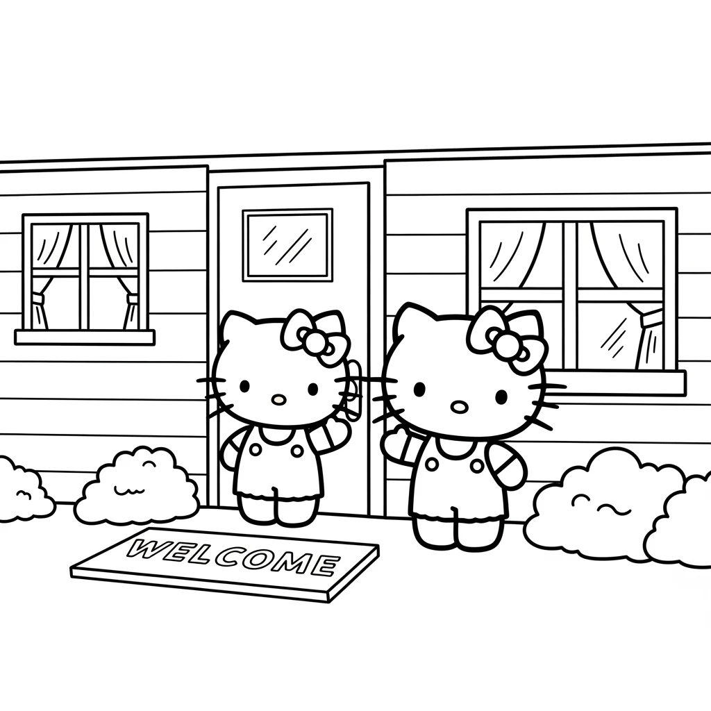 Desenhos da Hello Kitty para Imprimir e Colorir
