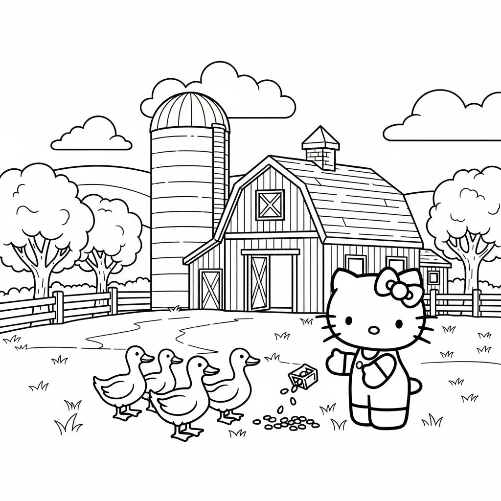 Desenhos da Hello Kitty para Imprimir e Colorir