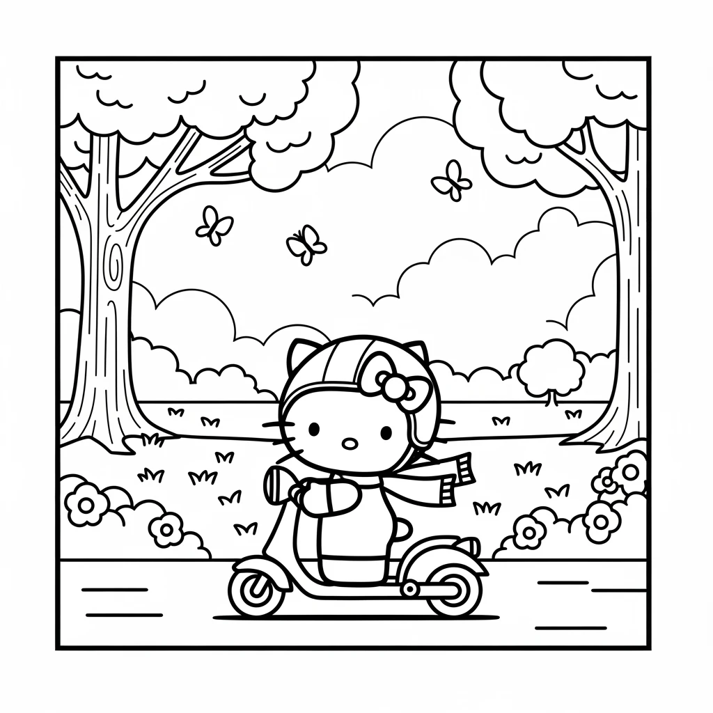 Desenhos da Hello Kitty para Imprimir e Colorir