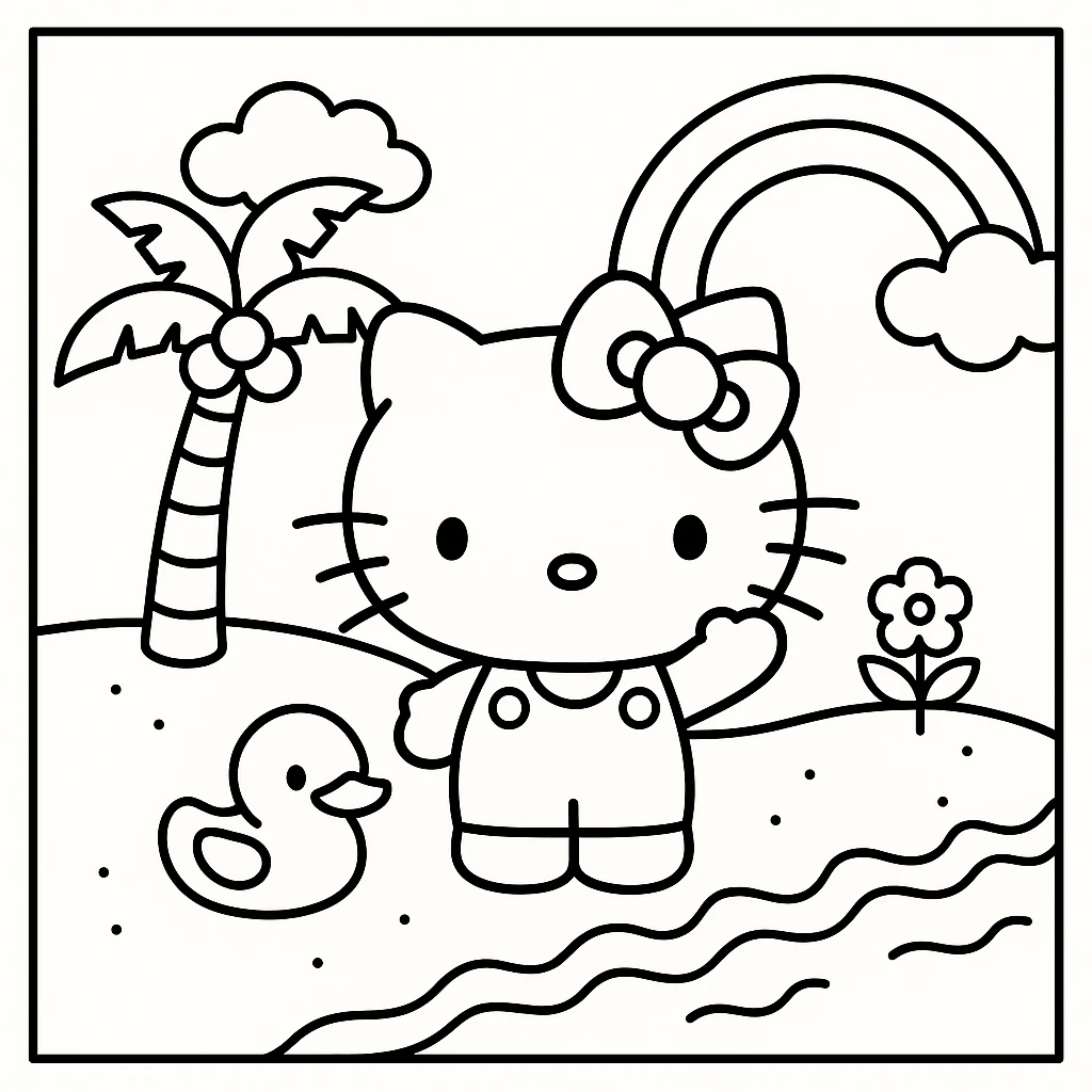 Desenhos da Hello Kitty para Imprimir e Colorir