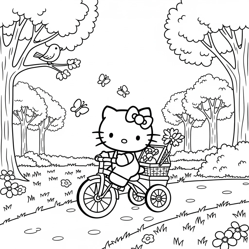 Desenhos da Hello Kitty para Imprimir e Colorir