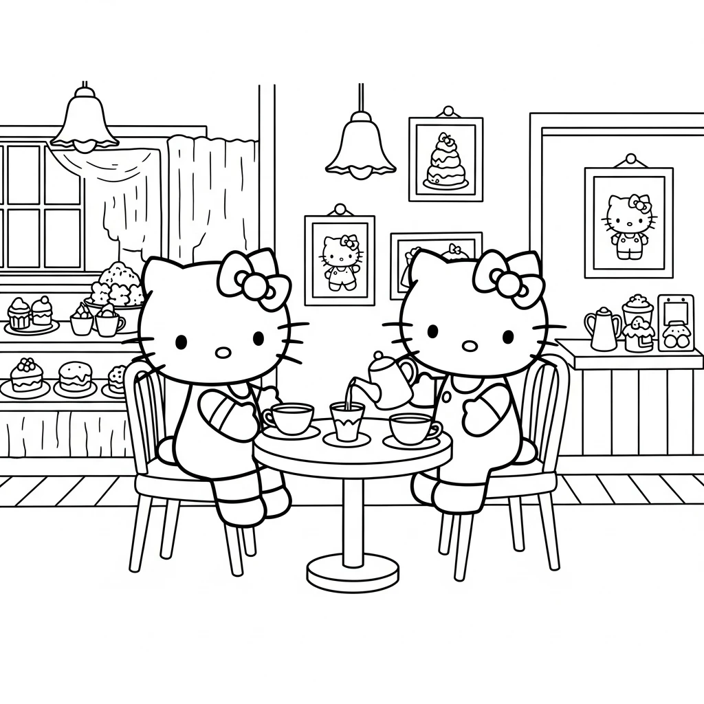 Desenhos da Hello Kitty para Imprimir e Colorir