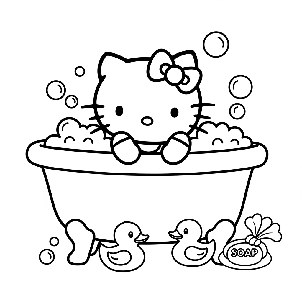 Desenhos da Hello Kitty para Imprimir e Colorir