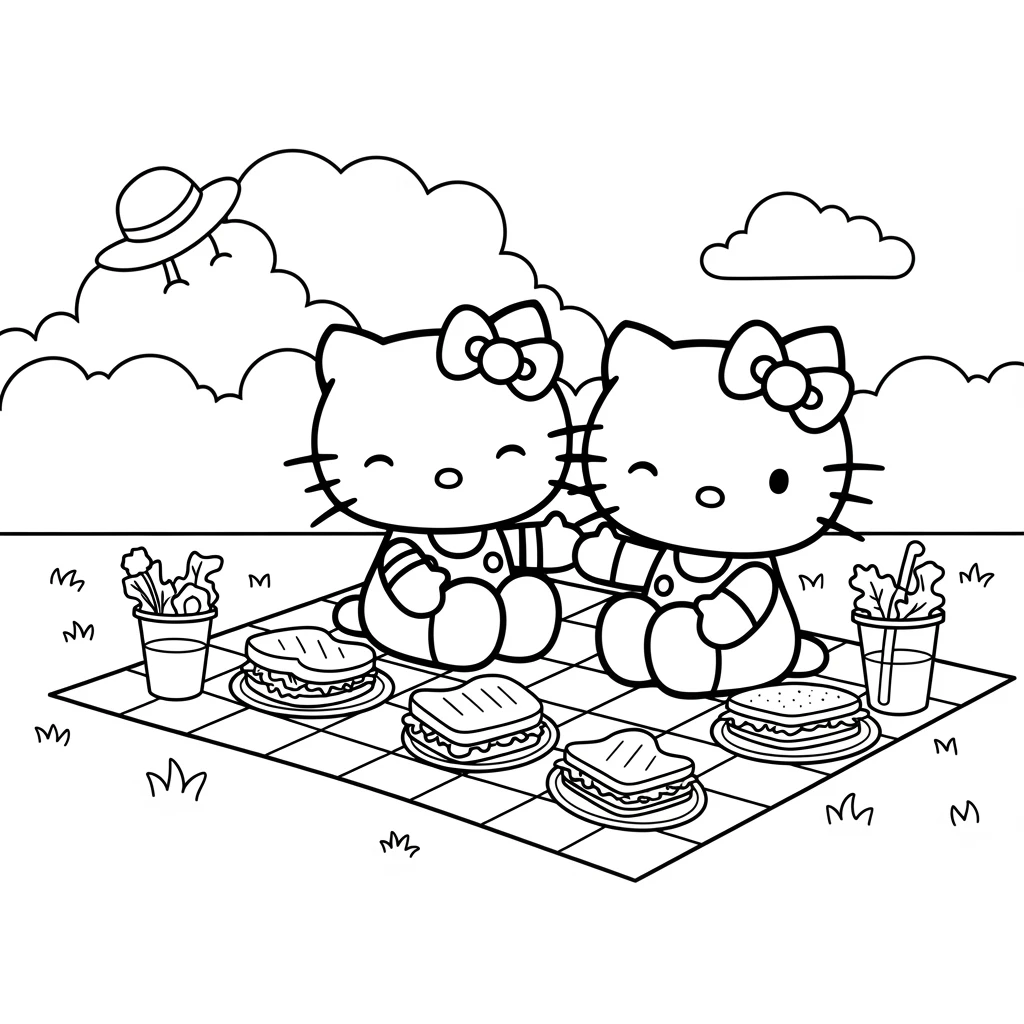 Desenhos da Hello Kitty para Imprimir e Colorir
