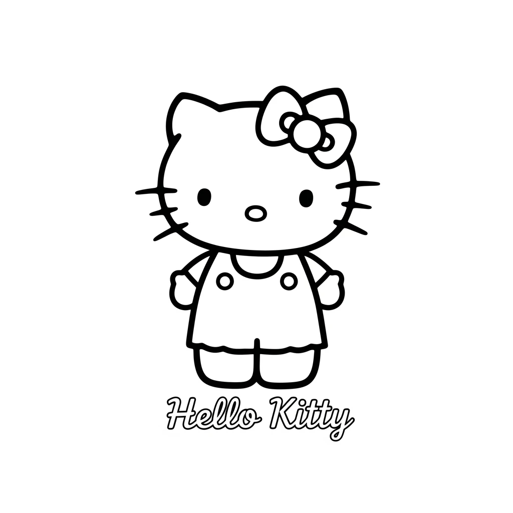 Desenhos da Hello Kitty para Imprimir e Colorir