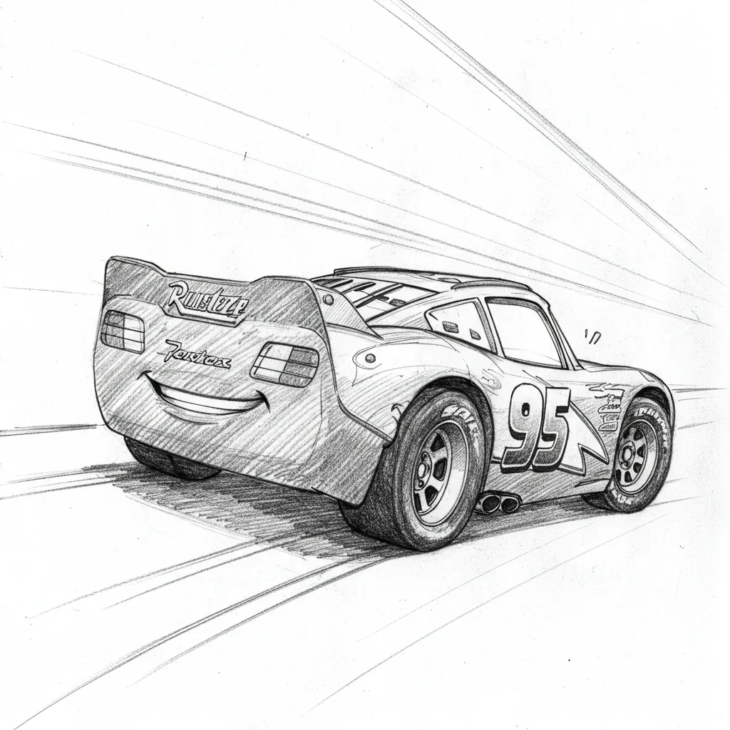 Relâmpago McQueen para colorir — Desenhos incríveis da série Carros