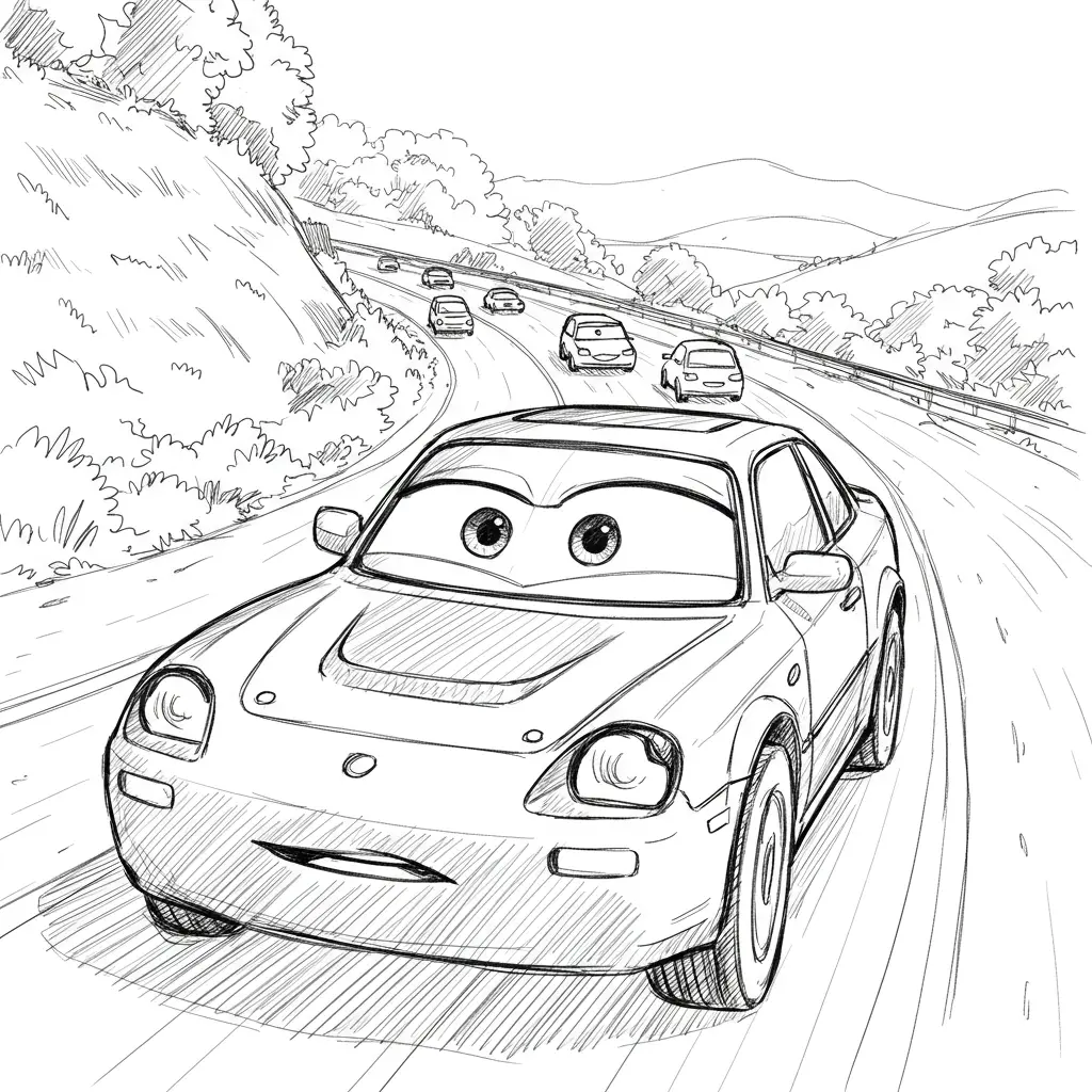Relâmpago McQueen para colorir — Desenhos incríveis da série Carros