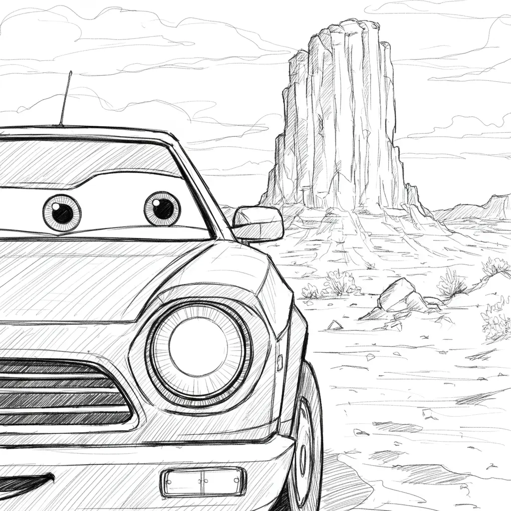 Relâmpago McQueen para colorir — Desenhos incríveis da série Carros