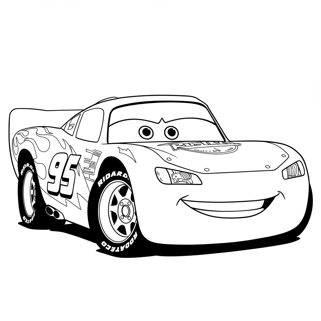 Relâmpago McQueen para colorir — Desenhos incríveis da série Carros