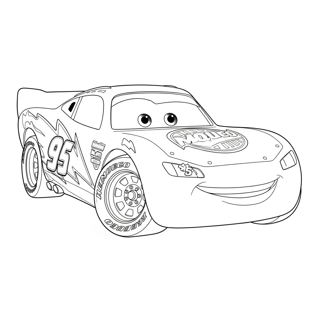 Relâmpago McQueen para colorir — Desenhos incríveis da série Carros