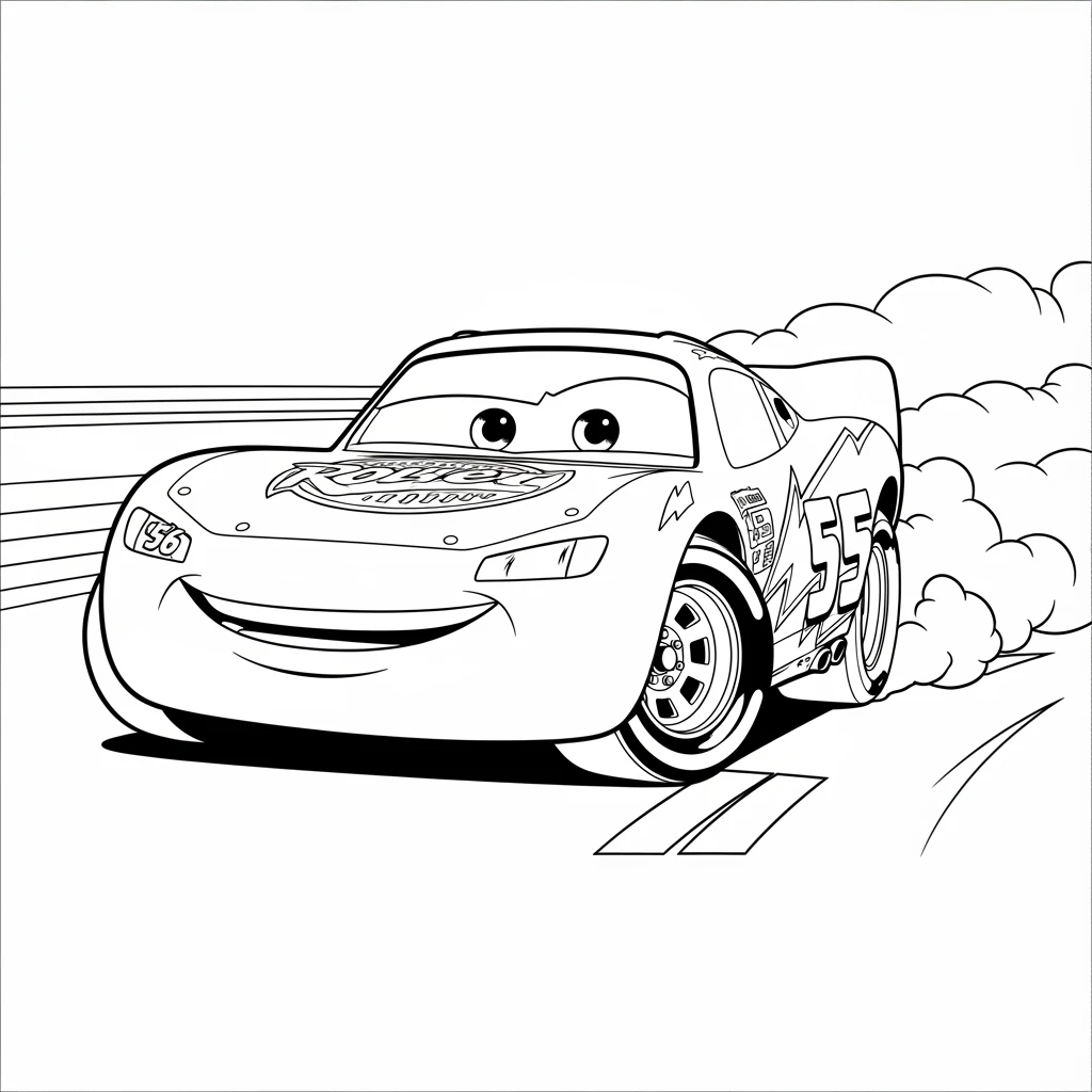 Relâmpago McQueen para colorir — Desenhos incríveis da série Carros