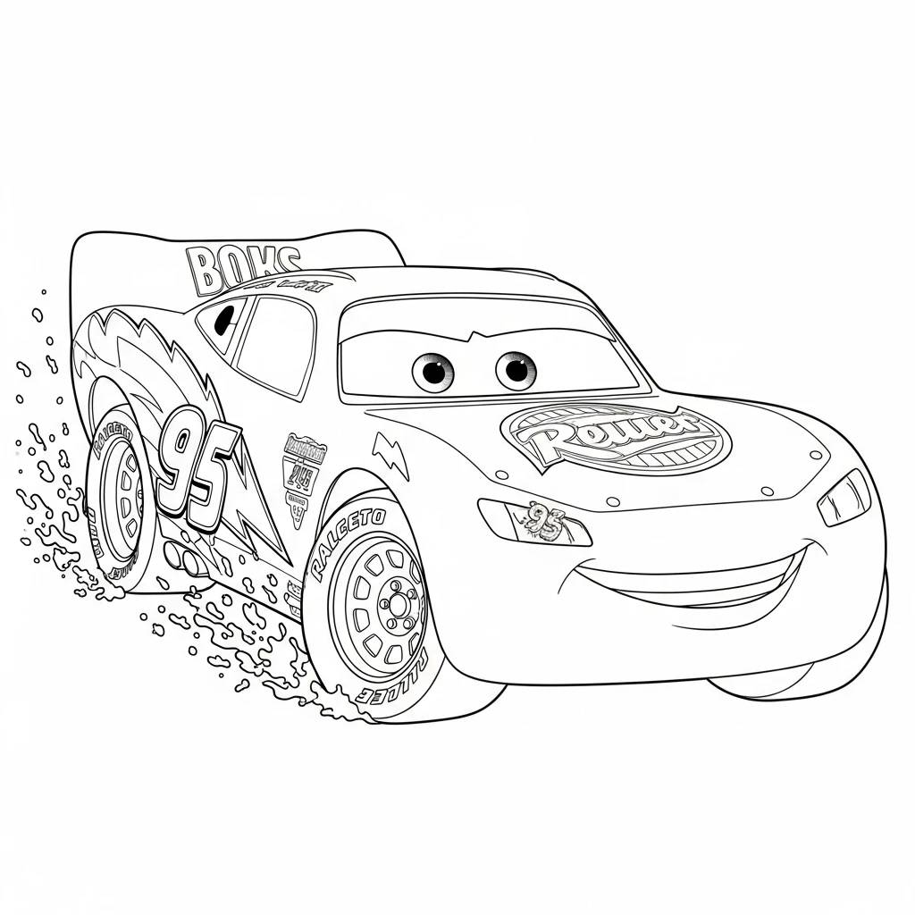Relâmpago McQueen para colorir — Desenhos incríveis da série Carros