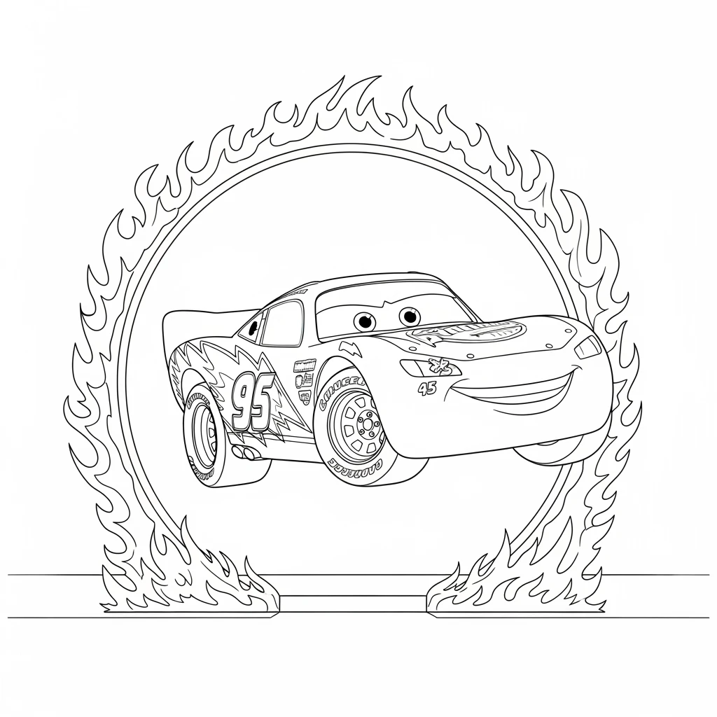 Relâmpago McQueen para colorir — Desenhos incríveis da série Carros