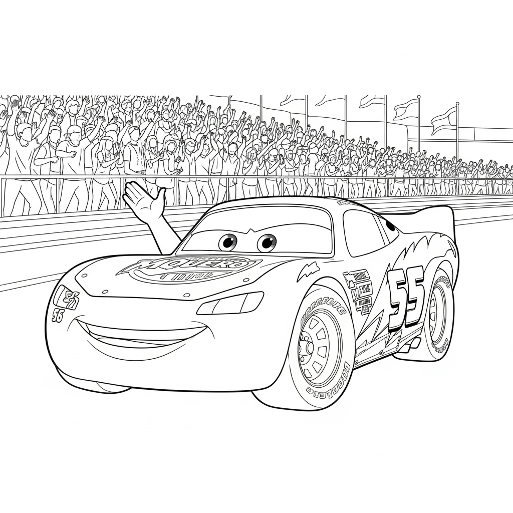 Relâmpago McQueen para colorir — Desenhos incríveis da série Carros