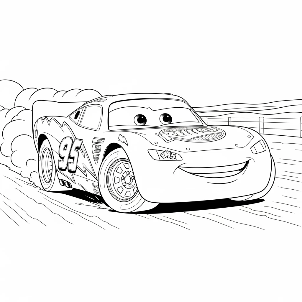 Relâmpago McQueen para colorir — Desenhos incríveis da série Carros