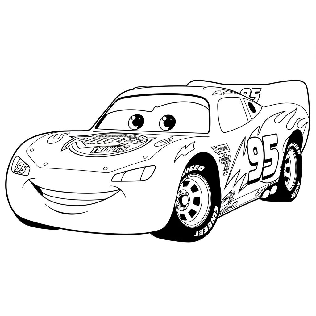 Relâmpago McQueen para colorir — Desenhos incríveis da série Carros