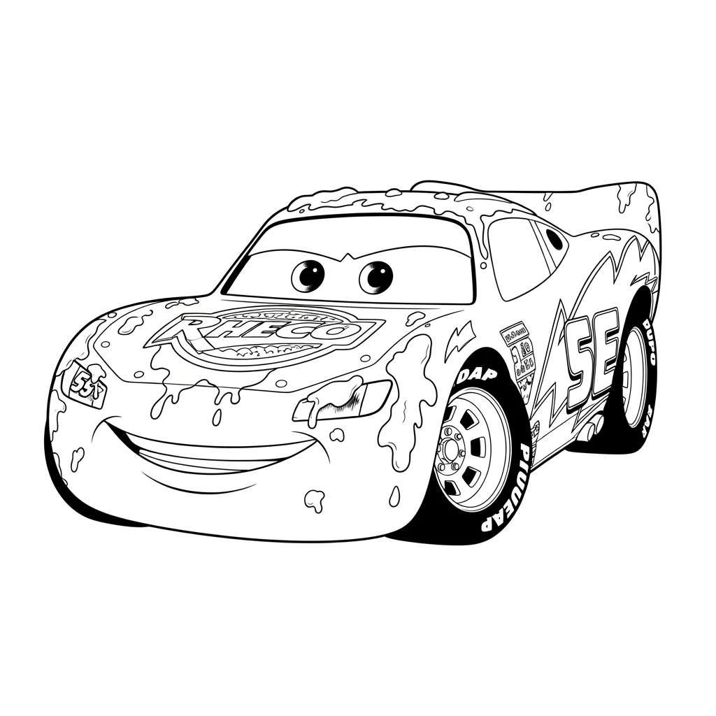 Relâmpago McQueen para colorir — Desenhos incríveis da série Carros