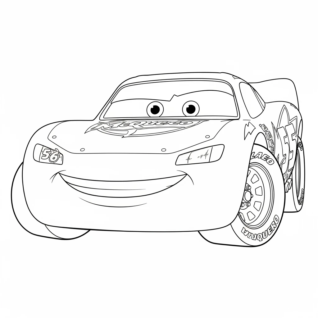 Relâmpago McQueen para colorir — Desenhos incríveis da série Carros