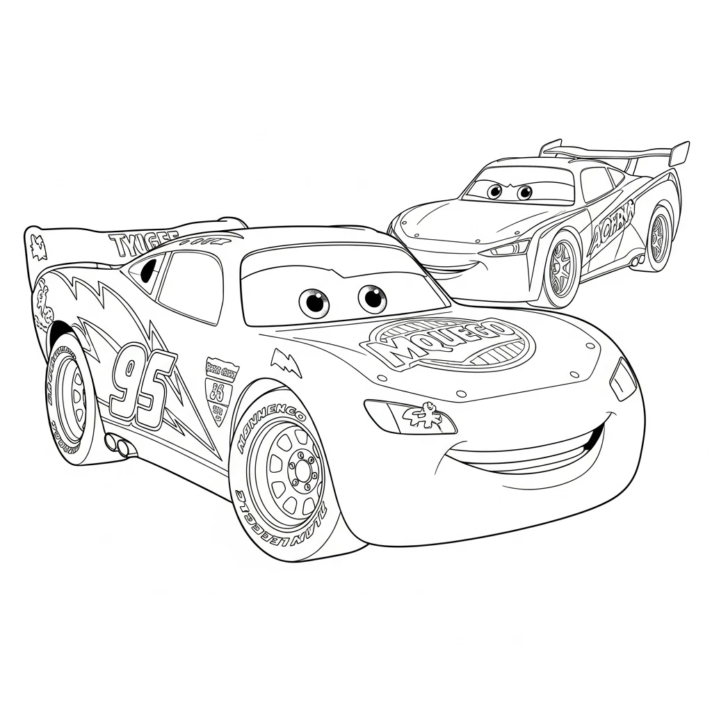 Relâmpago McQueen para colorir — Desenhos incríveis da série Carros