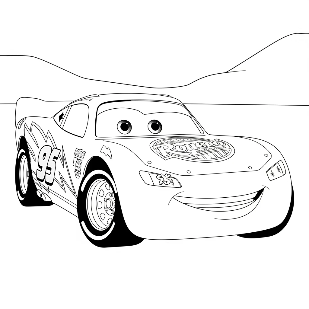 Relâmpago McQueen para colorir — Desenhos incríveis da série Carros