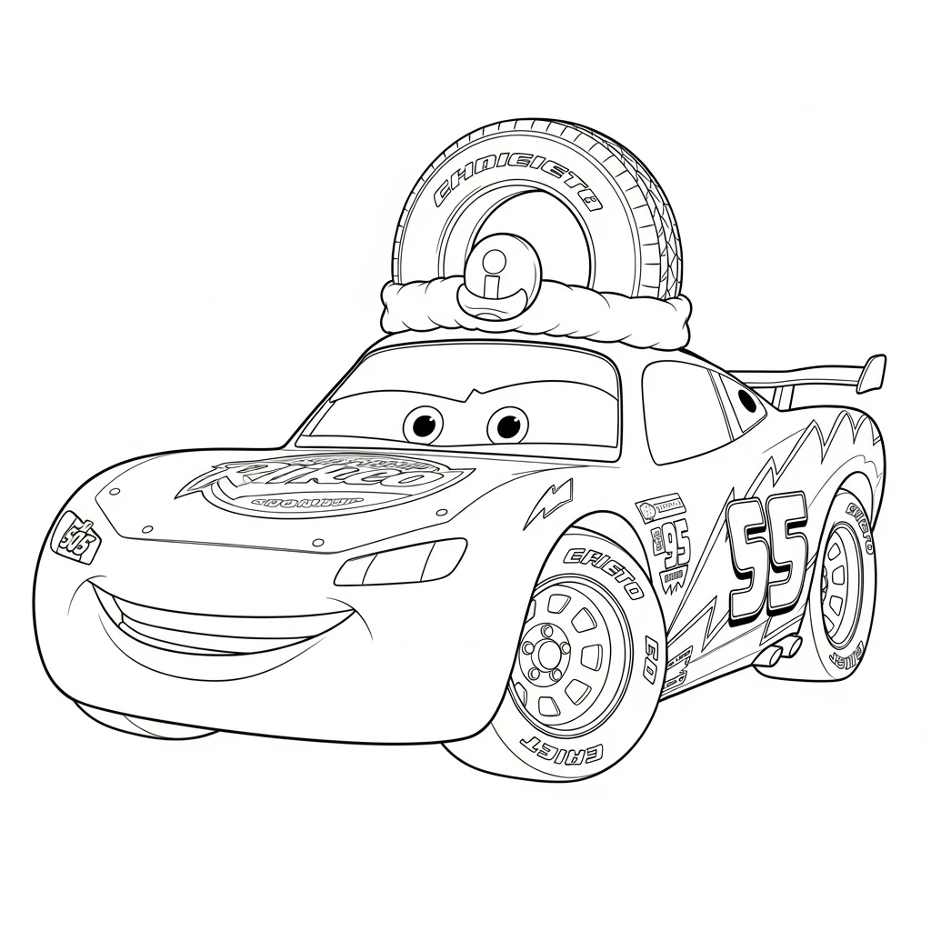 Relâmpago McQueen para colorir — Desenhos incríveis da série Carros