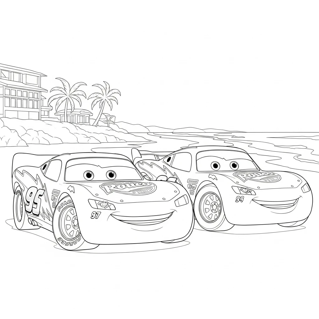 Relâmpago McQueen para colorir — Desenhos incríveis da série Carros