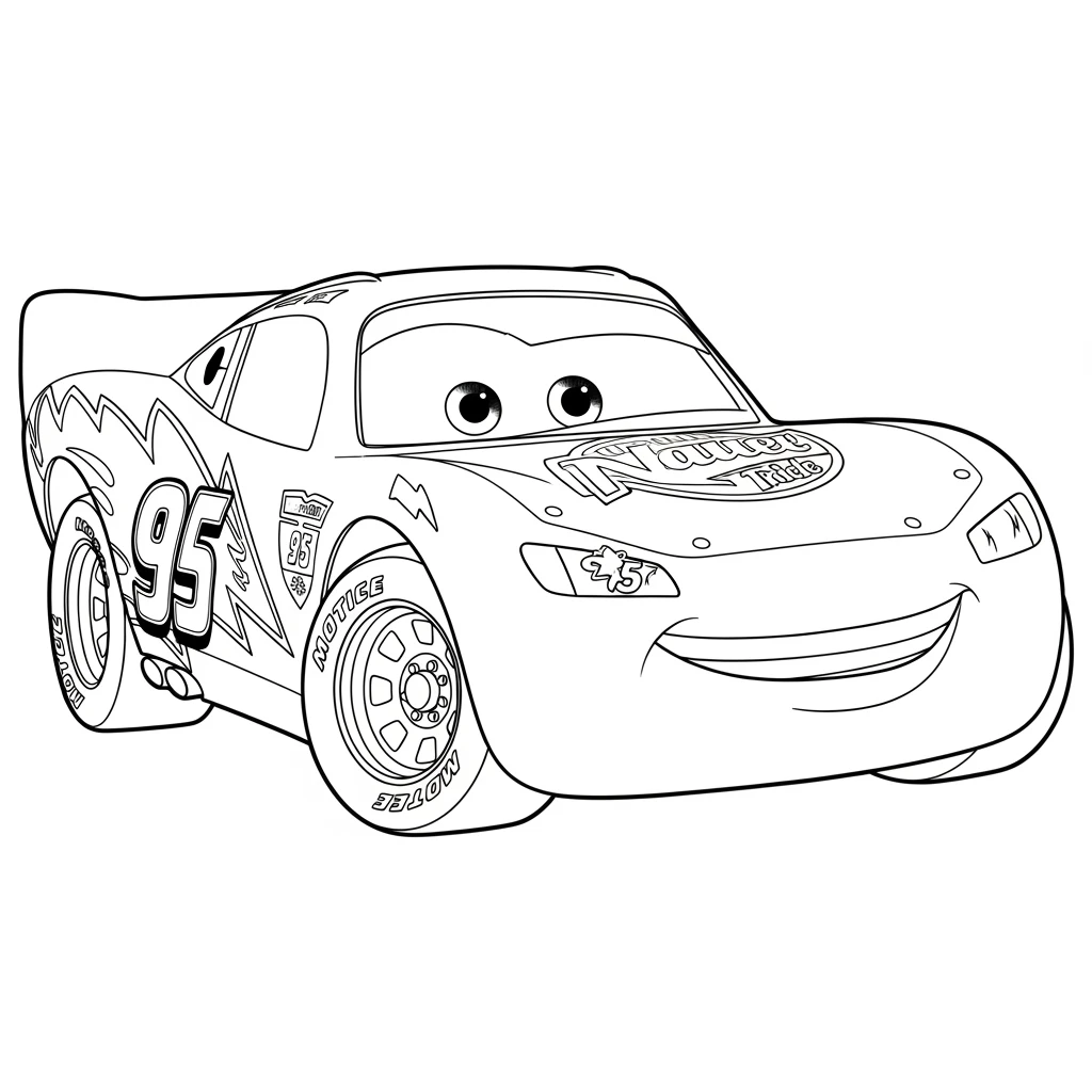 Relâmpago McQueen para colorir — Desenhos incríveis da série Carros