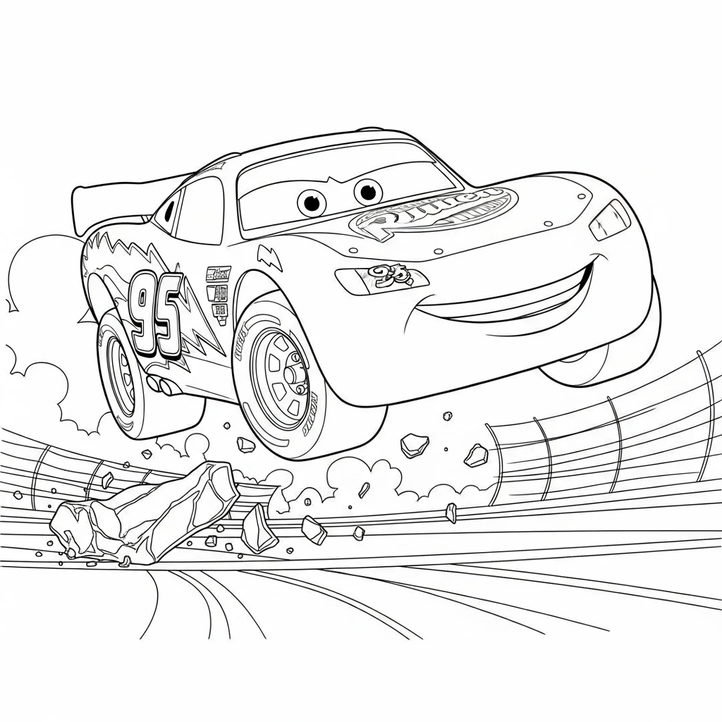 Relâmpago McQueen para colorir — Desenhos incríveis da série Carros