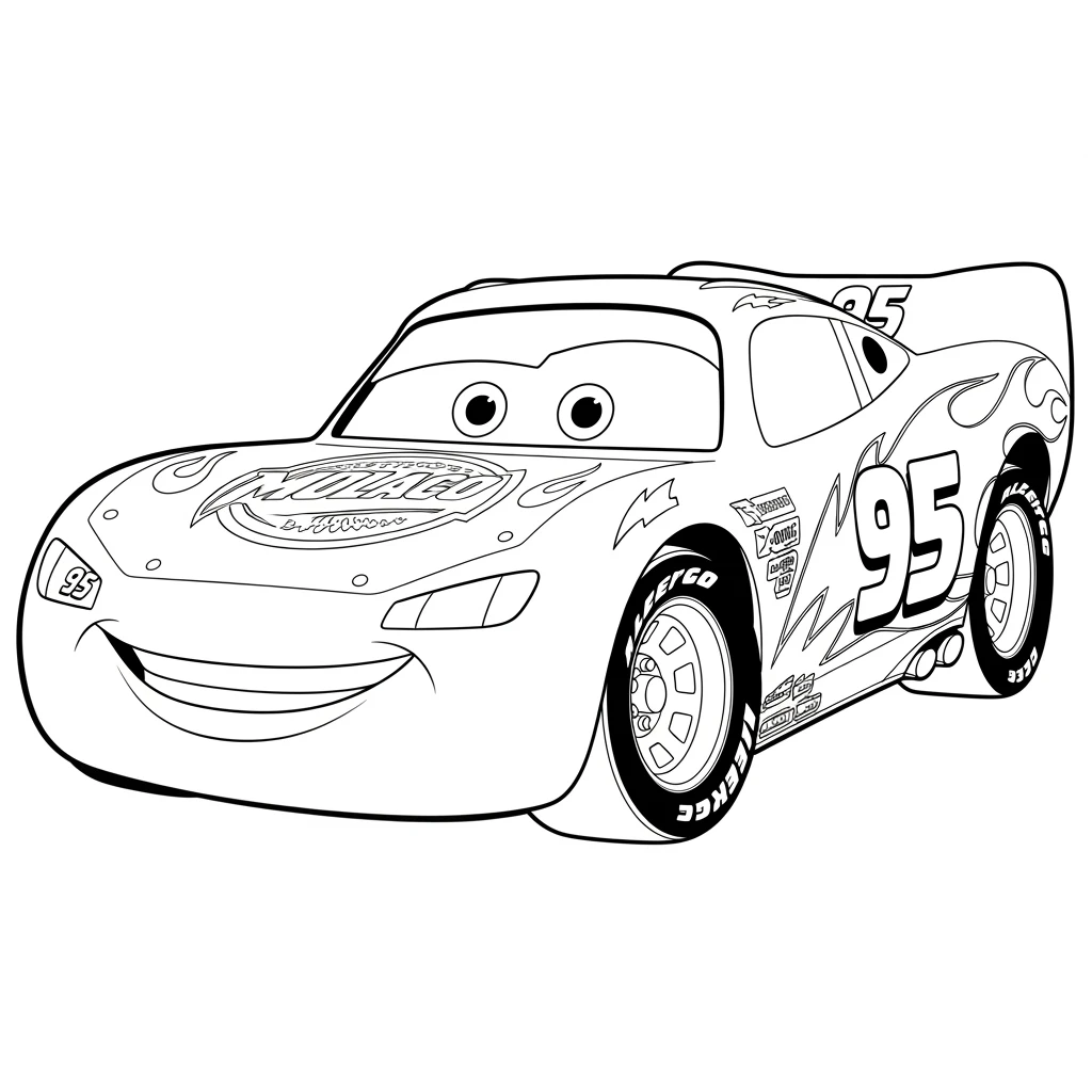 Relâmpago McQueen para colorir — Desenhos incríveis da série Carros