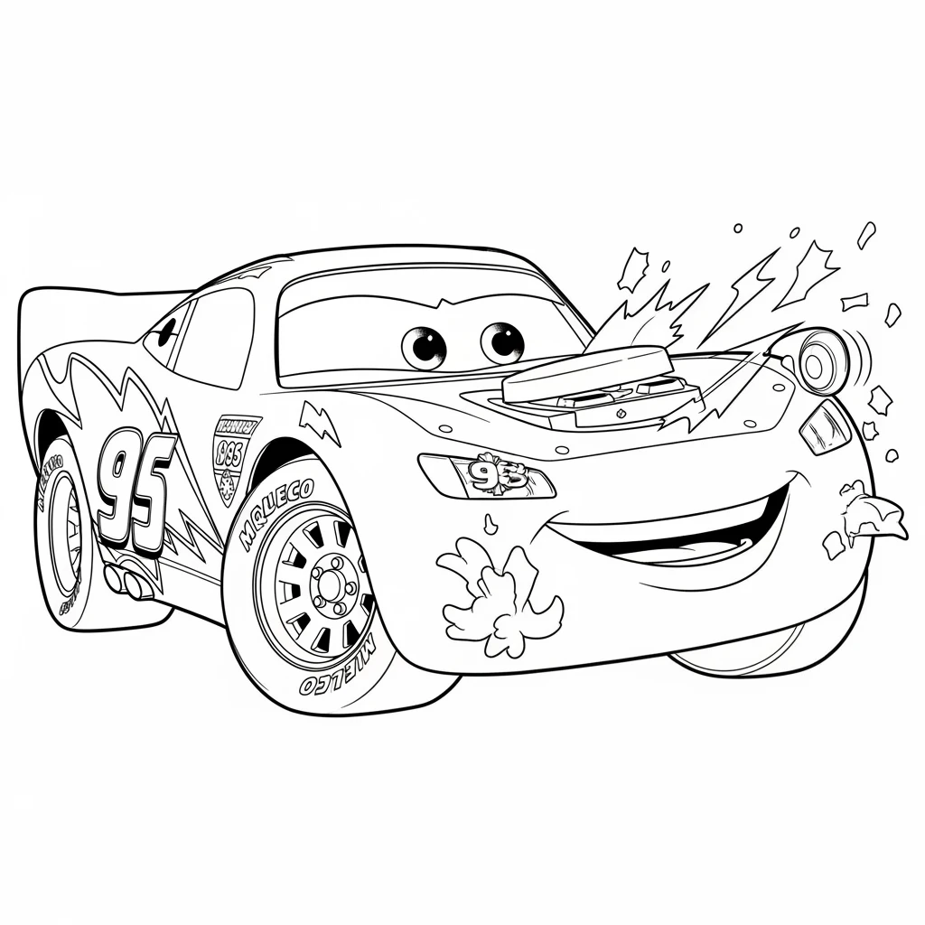 Relâmpago McQueen para colorir — Desenhos incríveis da série Carros