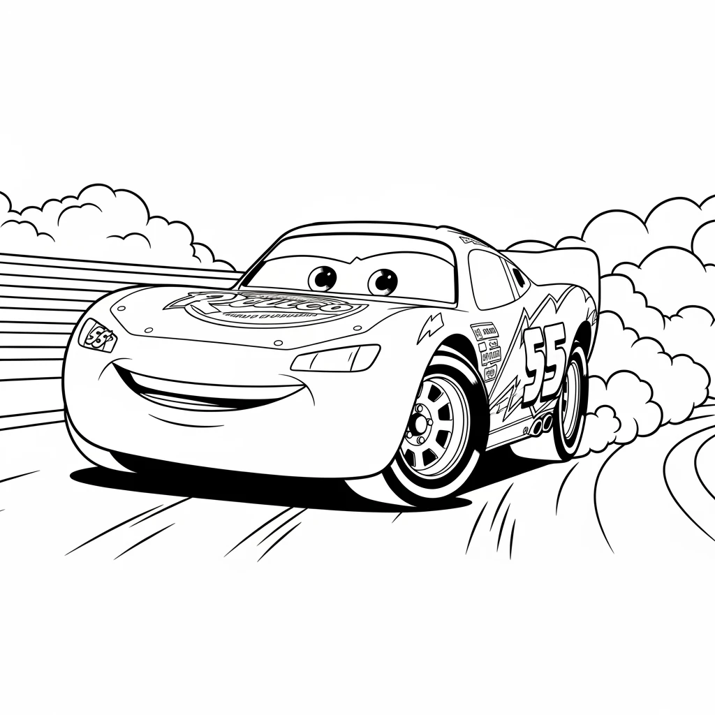 Relâmpago McQueen para colorir — Desenhos incríveis da série Carros