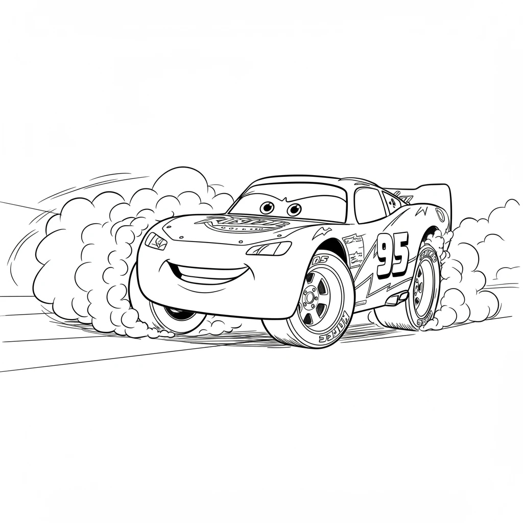 Relâmpago McQueen para colorir — Desenhos incríveis da série Carros