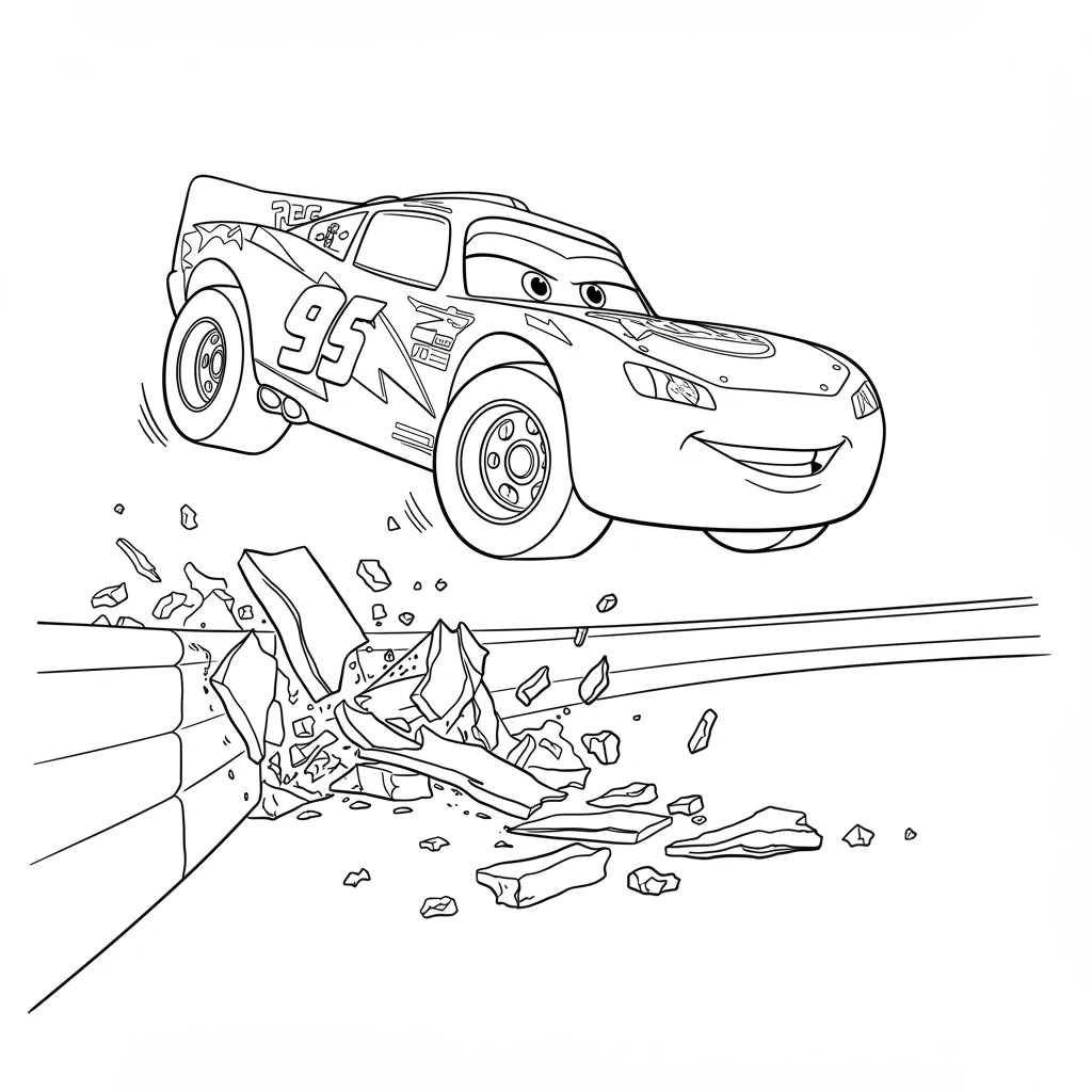Relâmpago McQueen para colorir — Desenhos incríveis da série Carros