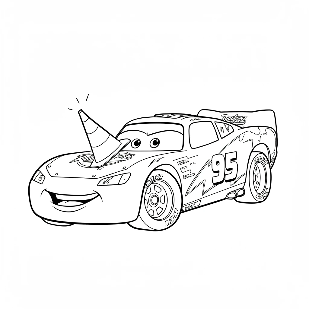 Relâmpago McQueen para colorir — Desenhos incríveis da série Carros